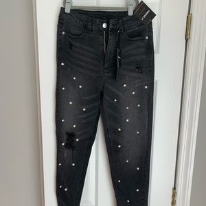 Black and pearl jeans